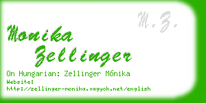 monika zellinger business card